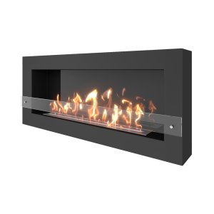 Биокамин SteelHeat WALL GRAND 1500 черный