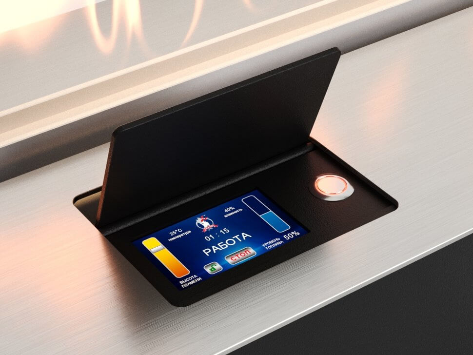 Автоматический биокамин Lux Fire Smart Flame 800 RC INOX